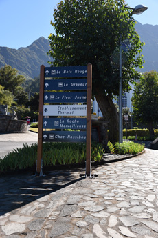 Signalétique sur Cilaos